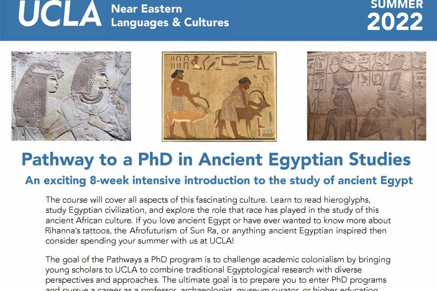 The course flyer advertising "Pathways to a PhD in Ancient Egyptian Studies"