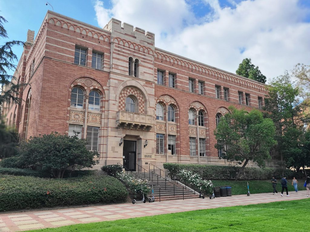 North face of Kaplan Hall at UCLA