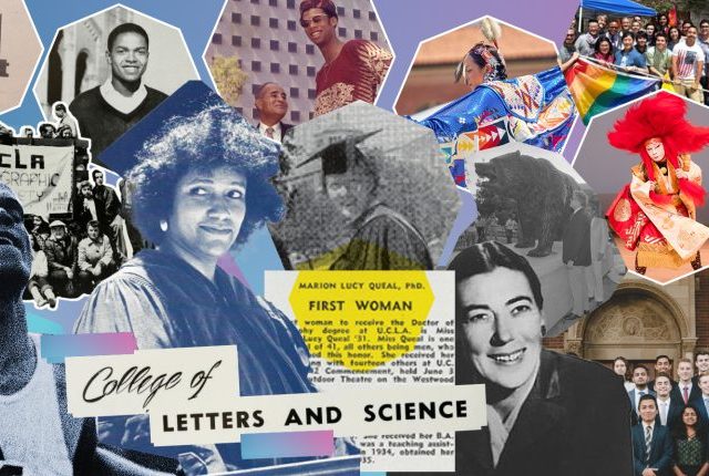 Collage of images from UCLA College Magazine centennial issue