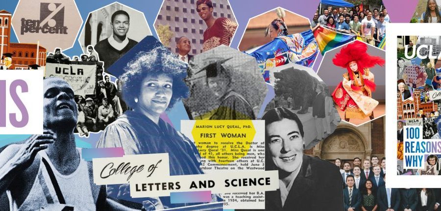 Collage of images from UCLA College Magazine centennial issue