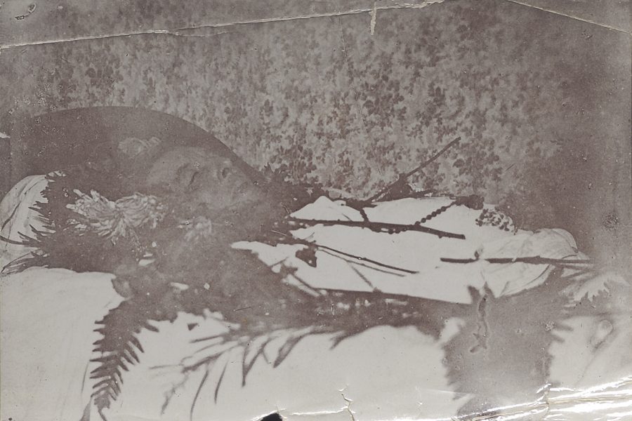 Oscar Wilde pictured two hours after his death