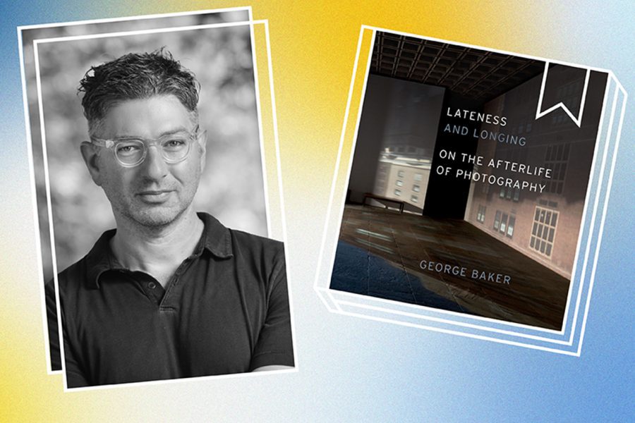 Portrait of Professor George Baker and cover of his book