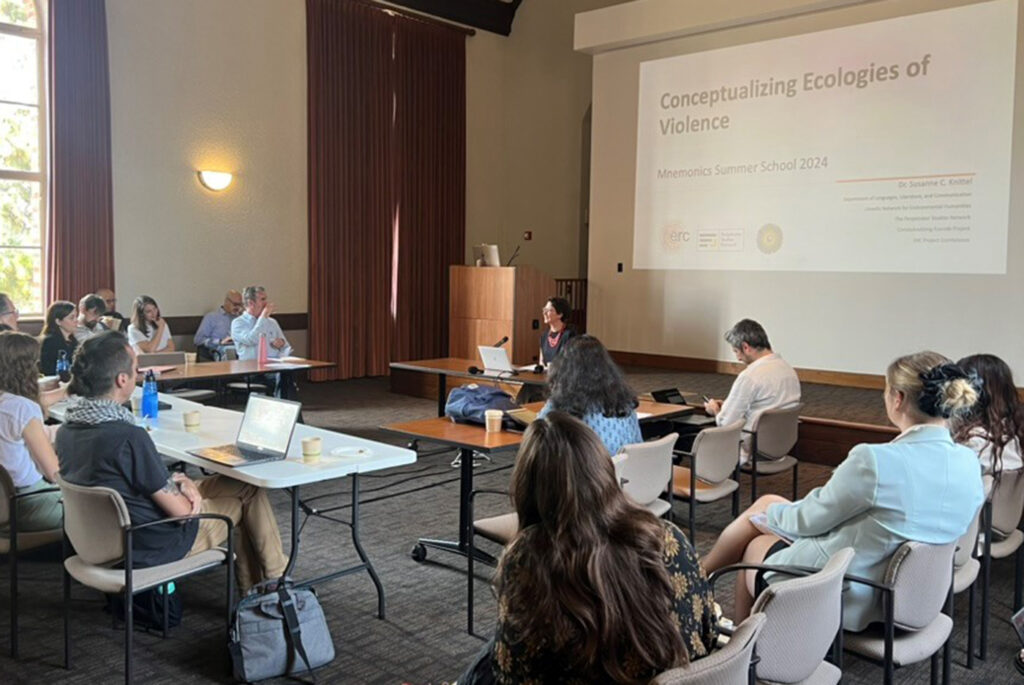 A presentation during the 2024 Mnemonics Summer School in UCLA's Royce Hall