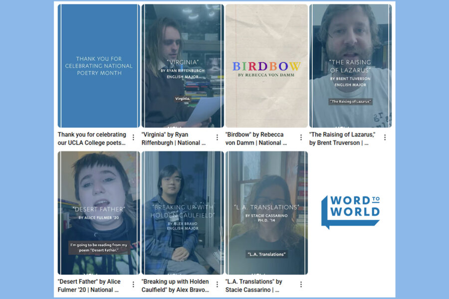 Screen grabs of YouTube videos for National Poetry