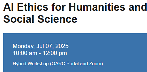 AI Ethics workshop logo and information