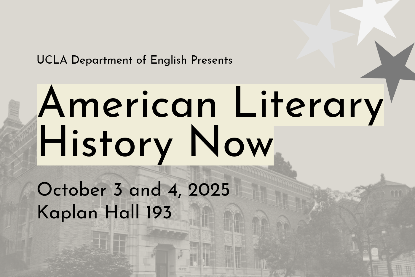 Hero image for American Literary History Now conference