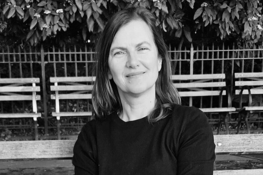 Black and white portrait of Gabriela Adamo