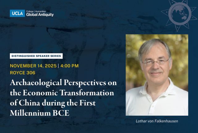 Event poster for Lothar von Falkenhausen lecture