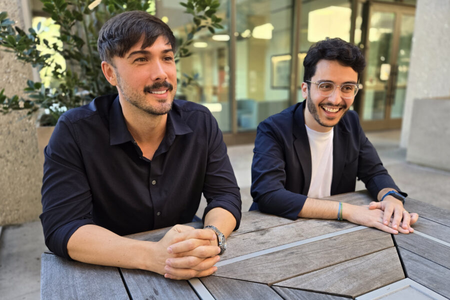 Richard Assaley and Glen Spiteri seated at table