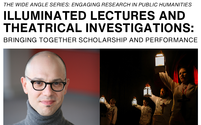 Illuminated lectures and theatrical investigations event flyer