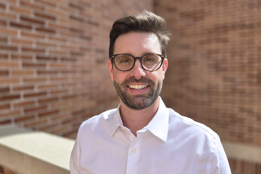 Thiago Puglieri outside of the UCLA Fowler Museum